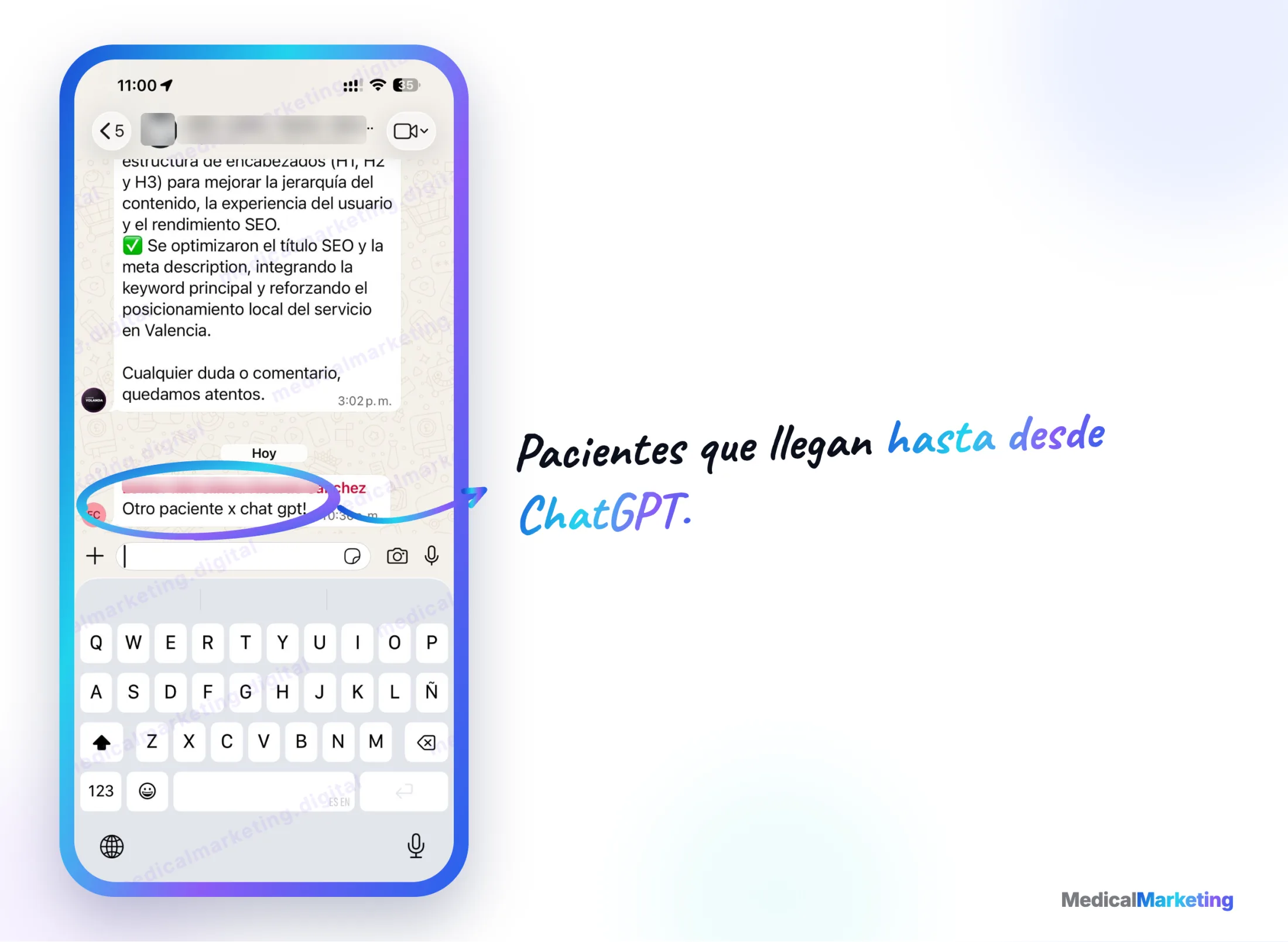 Reseña por WhatsApp: «Otro paciente por ChatGPT»