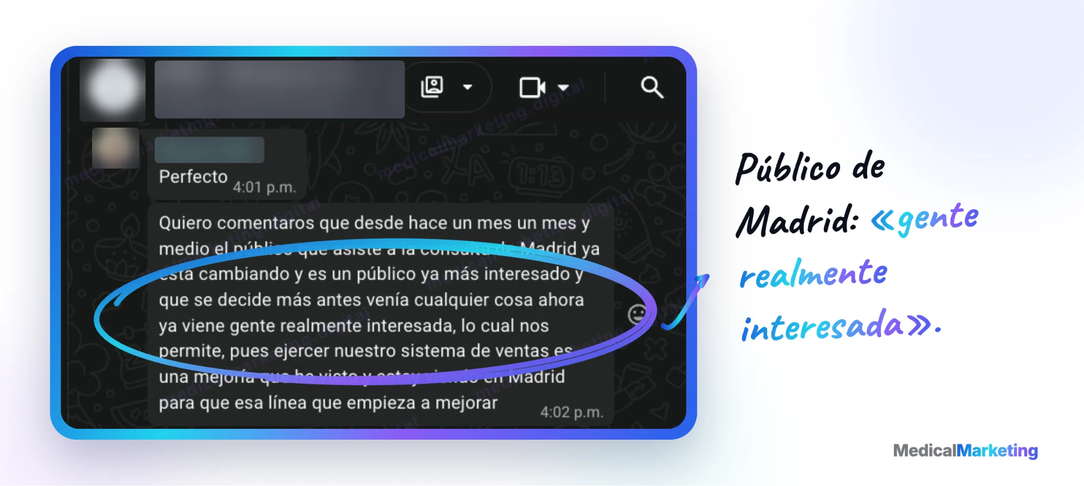 Reseña por WhatsApp: «Ahora ya viene gente realmente interesada»