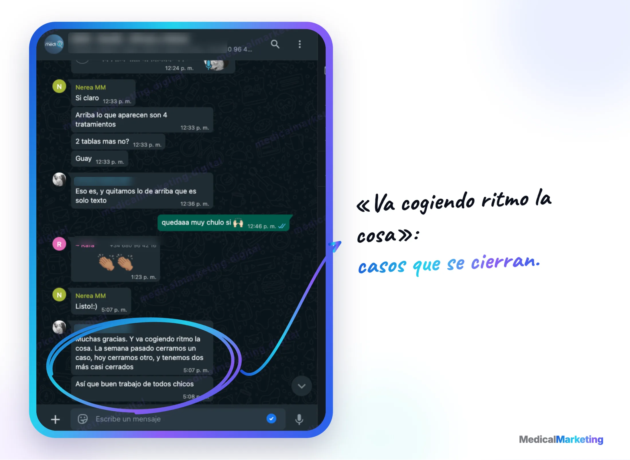 Reseña por WhatsApp: «Va cogiendo ritmo la cosa», con casos que se cierran